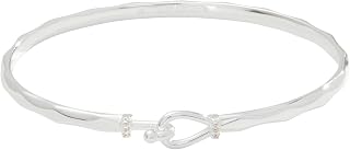 Alex and Ani Faceted Hook Tension Bracelet Harry Potter Inspired - Silver Plated Brass Bangle for Women, Nickel-Free Comfort Fit