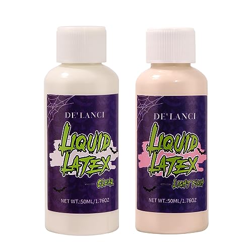 SFX Lot de 2 kits de maquillage en latex liquide pour Halloween 100 ml SFX Lot de 2 kits de maquillage en latex liquide pour Halloween 100 ml