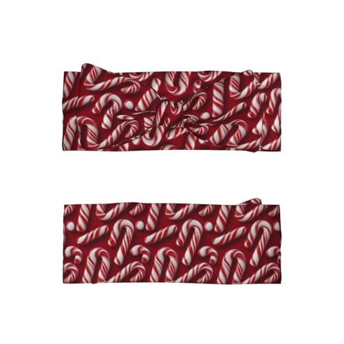 Candy Cane Pattern Print Baby Girl Bows Headbands Baby Girls Newborn Headbands Infant Toddlers 0-6 Months2