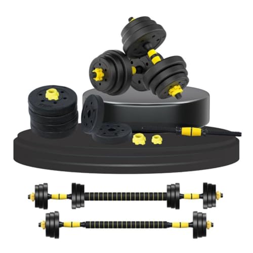 Kit Halteres De Anilhas E Barras Fitness 20kg Malhar Em Casa