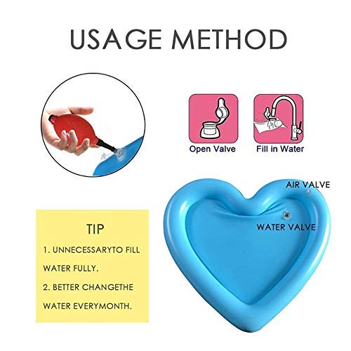 Image of Bilvina Heart Shape Baby Inflatable Patted Water Play Pad Cushion for Kids | Multi Color | Pack of 1
