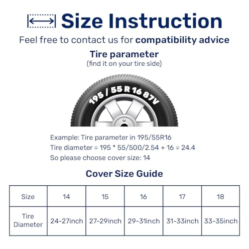 Image of GENANY Purple Butterfly Father's Day PVC Spare Tire Cover for RV Trailer, Waterproof, Size 14 Fits 24-27 Inch