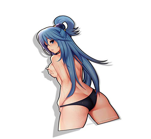 Anime Sticker Aqua | Konosuba Car Stickers Vinyl Stickers Decorative Waifu Sticker (5.5