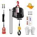 YATOINTO 3 in 1 Electric Hoist Winch, 1100lbs Portable Electric Power Winch with Wire and Wireless Remote Control, 110V Electric Hoist Crane, Overload Protection 25ft Lifting Height for Towing (Black)