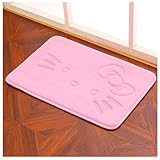 Cute Cartoon Pink Area Rugs for Bedroom Living Room Bathroom Rugs Bath Mat Door Mat Super Soft Memory Foam Design Non Slip and Absorbent 15.75 x 23.62 Inch