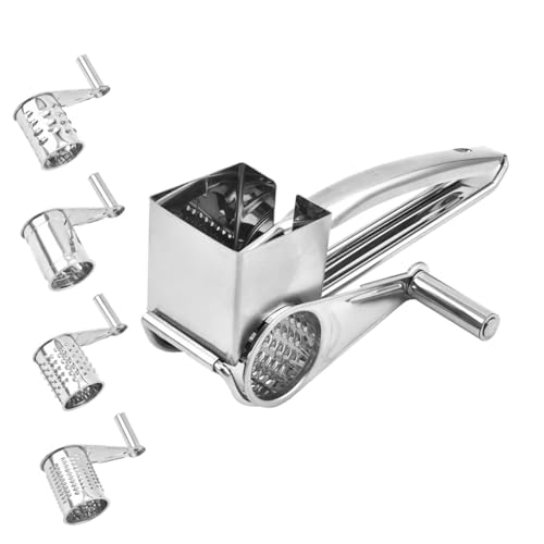 Rallador manual giratorio de queso de acero inoxidable miniatura 1