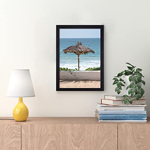 Adeco Decorative Black Wood 1 Inch Wide Margin Wall Hanging Poster Picture Photo Frame, 15X21" For 13X19" Images #TOP1