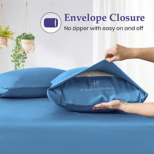 Js Sanders Collection 100% Egyptian Cotton Universal V Berth The Best Boat V Berth Bedding Fits Mattresses Up To 8” Depth Sheet Set - 1000 Thread Count Mediterranean Blue #TOP3