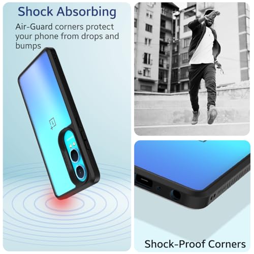 Image of KAPAVER Impulse Series Back Cover Case for OnePlus Nord CE 4 Lite (TPU+PC) (Black)