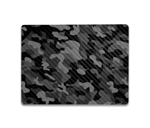 Image of MightySkins Carbon Fiber Skin Compatible with Microsoft Surface Laptop Go 3 (2023) Full Wrap Kit - Black Camo | Protective, Durable Textured Carbon Fiber Finish | Made in The USA