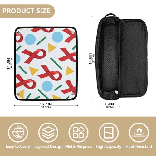 Bolsa de viaje para herramientas de cabello con almohadilla resistente al calor, maletín portátil para planchas, rizadores, secador y accesorios de cabello miniatura 4