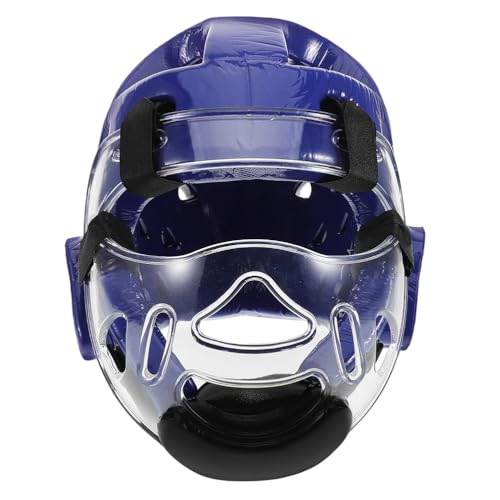 Casque de combat taekwondo bleu ajustable contre les chocs pour enfant