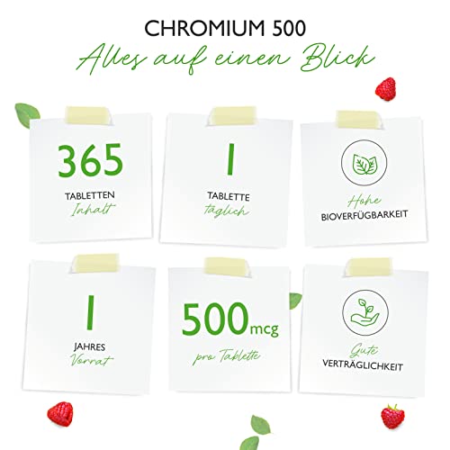 Chromtabletten mit Chromium Picolinate – 500 mcg pro Tablette