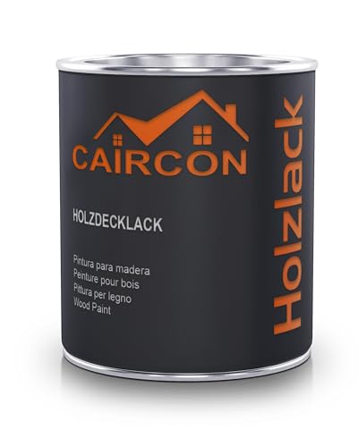 Holzfarbe Holzlack für Innen Außen Möbelfarbe Holzanstrich Schwarz - 750ml