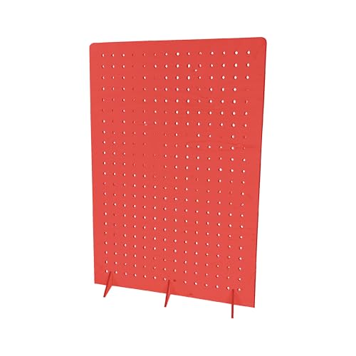 Torched Pegboard Display Stand for Jewelry, Craft Shows, Selling, Vendor Events, Tools, Peg Board Accessories Rack Organizer, XXL 15.75" L x 4.3" W x 23.75" H, RED