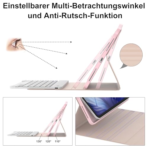 Funda teclado iPad Air 11 pulgadas M4 con Bluetooth y soporte 5