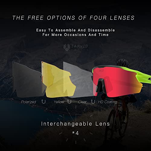 Fahrradbrille polarisiert Jarvid mit 4 Wechselgläsern für Sport
