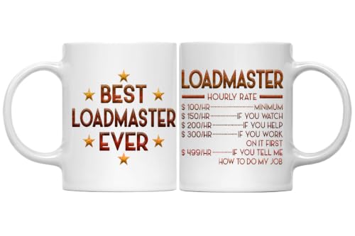 MONIZILUCKY Loadmaster Mug, Hourly Rate Loadmaster Gifts for Coworkers
