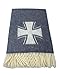 Produktbild Alpenwolle Wolldecke Militärdecke Armeedecke Eisernes Kreuz Tagesdecke Sofadecke Couchdecke Wohndecke Decke Kuscheldecke135x220cm im Geschenk Karton