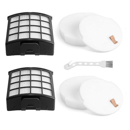 HOUSEMAX NZ850UKT Replacement Filters for Shark Stratos Pet Pro Lift-Away Upright Vacuum Cleaner NZ850UK NZ860UK NZ860UKT AZ912UK AZ912UKT AZ913UK AZ913UKT, 2 Foam&Felt Filters + 2 Hepa Filter