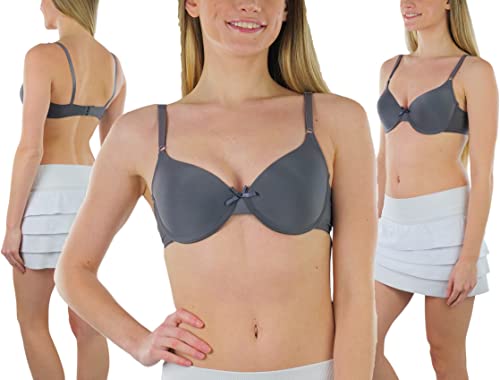 Image of ToBeInStyle Women's Pack of 6 Padded Assorted Styles Supportive Bras Cup Size - A to DDD