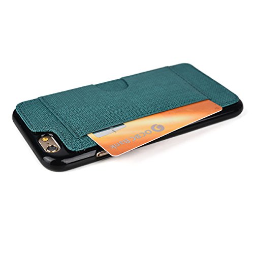 Kroo Cell Phone Case With Card Holder For Apple Iphone 6/6S - Non-Retail Packaging - Emerald Green #TOP4