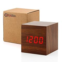 Digital Alarm Clock, Brighter Display Wooden Alarm Clocks, LED Clock For Bedroom, Small Digital