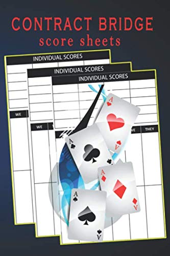 contract bridge score sheets: A score keeping book for contract bridge card game