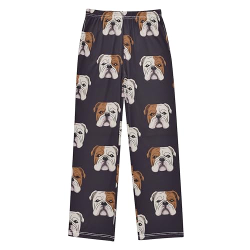 Cartoon Dragons Heart Pajama Pants Long Bottoms Elastic Waist Trousers S