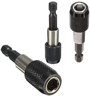Yakamoz 3pcs 1/4 Inch Hex Shank Magnetic Extension Chuck Adapter Quick Release Bar Socket Screwdriver Bit Holder