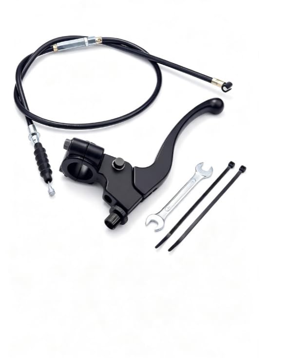 MOAYZRO 7/8" Left Clutch Lever with Clutch Cable Kit, Waterproof Anti-Break Brake Handle Replacement Set, Fits 50cc 70cc 90cc 110cc 125cc 150cc Dirt, Bike, ATV, Quad and Pit Bike (Black) by MOAYZRO - Used condition - US$11.09