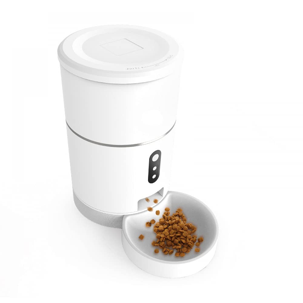 Siqi Mangiatoia automatica per cuccioli di gatto, controllo tramite app, 10 porzioni, 10 piani pasto al giorno, indicatore Wi-Fi intelligente Mangiatoia intelligente per animali domestici per piccoli
