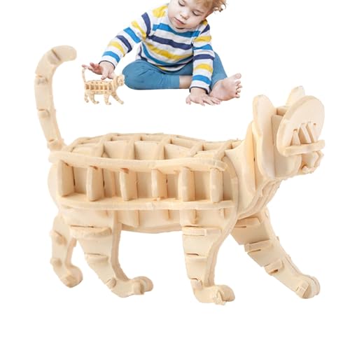 para | de gato caminando | Puzzle creativo de Construcción de plantillas de gato, Juguetes interactivos de Construcción de Papel de Gato educativos para Adultos de 8 Años e