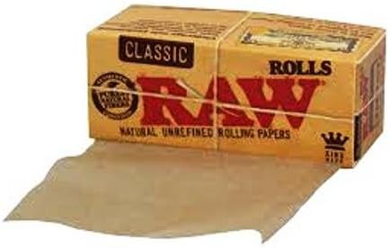 RAW King Size Classic Natural UNREFINED Rolling Papers - 24 Rolls by Trendz