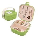Photo Gallery beowanzk portagioie con maniglia per il trasporto, mini portagioie da viaggio per ragazze e donne, piccolo portagioie organizer per collane, anelli, orecchini, bracciali (verde) Photo Gallery beowanzk portagioie con maniglia per il trasporto, mini portagioie da viaggio per ragazze e donne, piccolo portagioie organizer per collane, anelli, orecchini, bracciali (verde)
