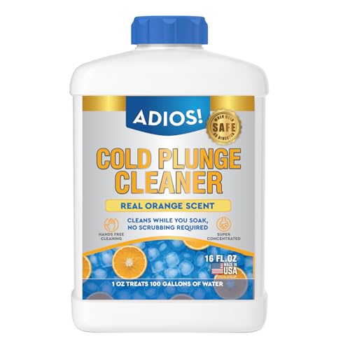Adios! 4X Cold Plunge Cleaner with Stabilizers, Enzymes and Real Citrus - Safe Clarifier and Water...