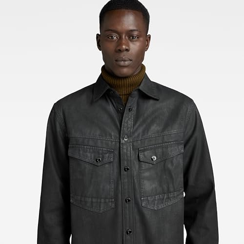 Miniatura 5 de G-Star Raw Camisa Unisex Dakota Regular Para Hombre, Gris Magma Cobler D23006-D304-D360 , S