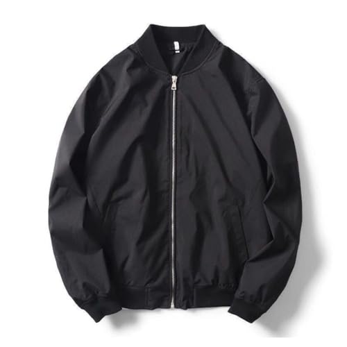 ノーカラージャケット メンズ 長袖 春秋 スタジャン フライトジャケット ライトアウター 無地 立ち襟 ジップアップ ジャンパー ブルゾン ジャケット ゆったり カジュアル 大きいサイズ 作業着 秋服 男女兼用