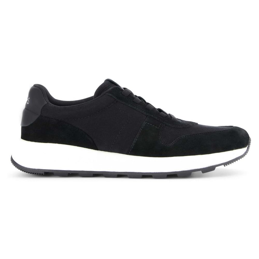 TOMS Men's Trvl Lite Retro Sneaker, Water Repellant Black Suede/Vintage Twill, 13 UK