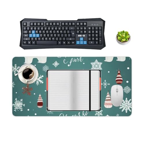 Mouse Pad Protector Polar Bear Navidad 30x60 cm Blanco miniatura 4