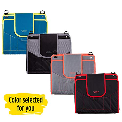 Five Star Sewn Zipper Binder, Fabric, 2 Inch 3 Ring Binder With 4 Inch Capacity, Assorted Colors, Color Selected For You, 1 Count (Pack Of 1) #TOP1