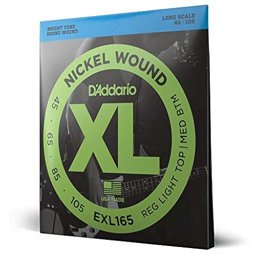 D´Addario Cuerdas Bajo - Cuerdas Bajo Electrico Cuerdas - EXL165 - Custom Light, 45-105 - Escala Larga, Long Scale | Ya disponible en tu tienda friki favorita! En mundofriki.es!