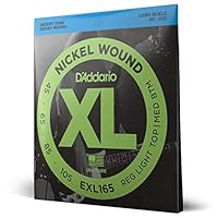 D’Addario EXL165 Nickelumwickelte Bassgitarrensaiten, Custom Light, 45-105, Long Scale