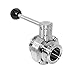Beduan Sanitary Butterfly Tri Clamp Valve with Silicone Gasket SUS304 1.5 Inch Tri Clamp Clover Type (1.5