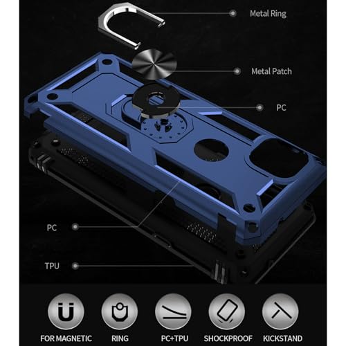 Coque Motorola One 5G Ace antichoc avec support écran bleu - 5