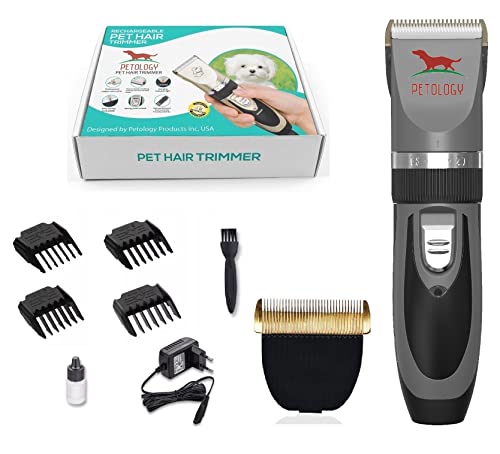 Image of Petology Professional Automatic Rechargeable Pet Hair Trimmer for Dogs & Cats Grooming Machine Wireless