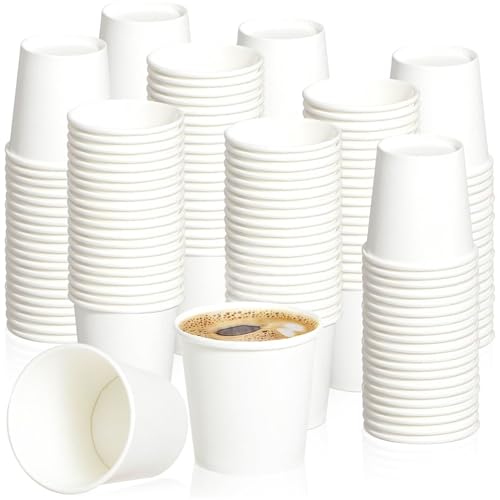 Zorplex 200 Bicchieri di Carta 50 ml, Bicchieri da Caffè Espresso Usa e Getta, Bianchi e Biodegradabili, Ideali per Caffè, Tè, Acqua e Bevande Calde o Fredde, Feste ed Eventi (50ml)