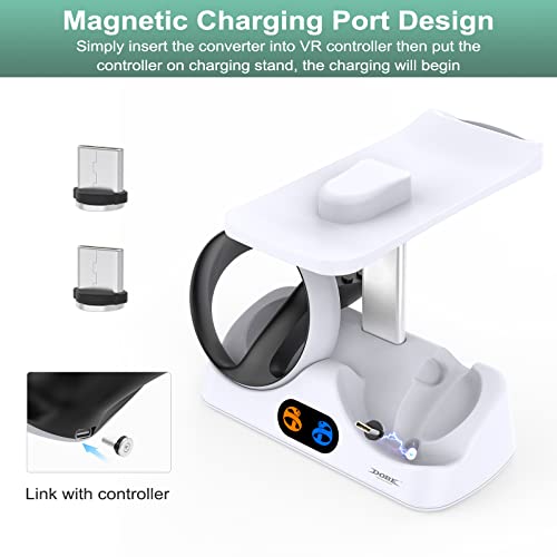 Image of FASTSNAIL Charging Stand for PlayStation VR2 | Vertical PS VR2 Headset & Sense Controller Charge Dock Station with USB-C Cable for PS5 VR2 Games Accessories