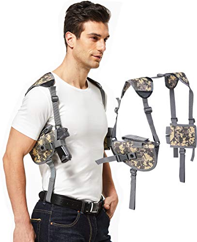 Gun Holster-Fits Compact to Large Handguns Concealed Carry Holster,Magazine Pouch for Right and Left Hand Gun Accessories (Camouflage)