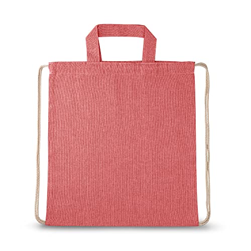 lepni.me Plain Tote Bag for Women, Red Blank, Drawstring/Tote Bag - Image 2